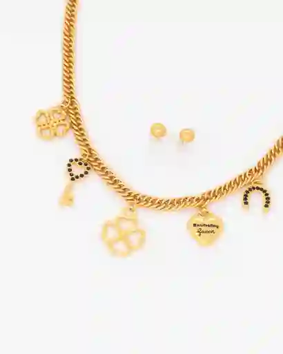 Collar Multicharms Made Of Luck + Aretes Avemaría X Ters