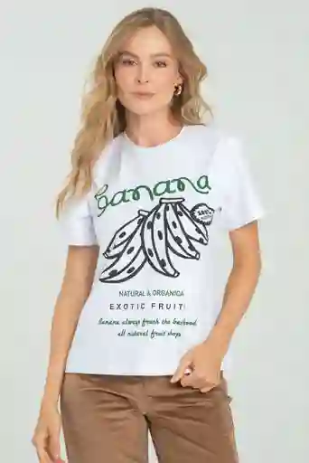 Camiseta Banana Color Blanco Talla Xs