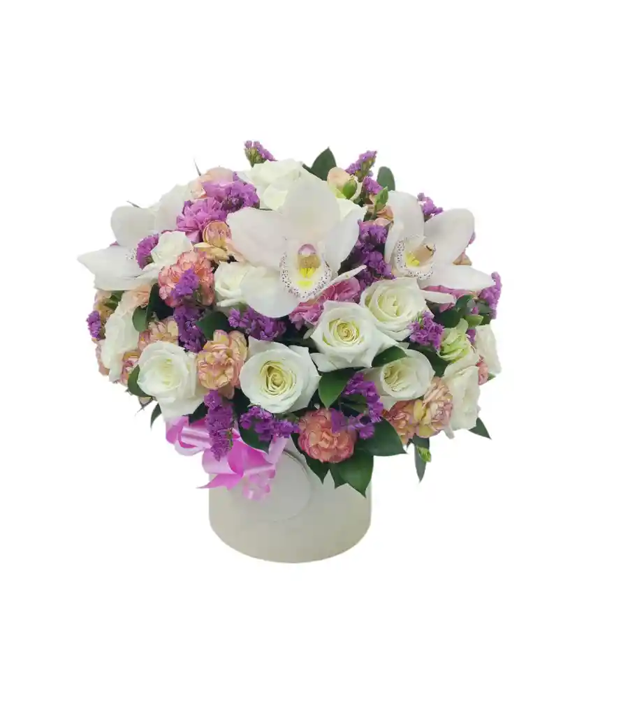 Caja De Orquídeas Y Flores