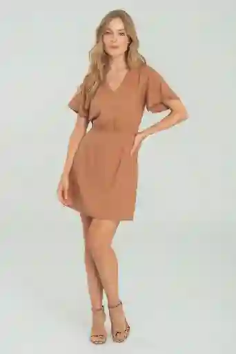 Vestido Pitsy Color Cafe Caramelo Talla M