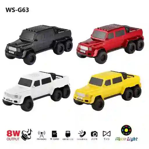 Parlante Bocina Camioneta Traxxas Mercedez Usb Bluetooth Portatil Led