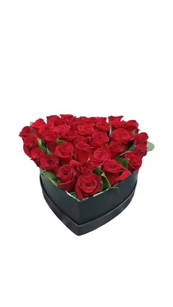 Caja De Rosas Rosas Rojas