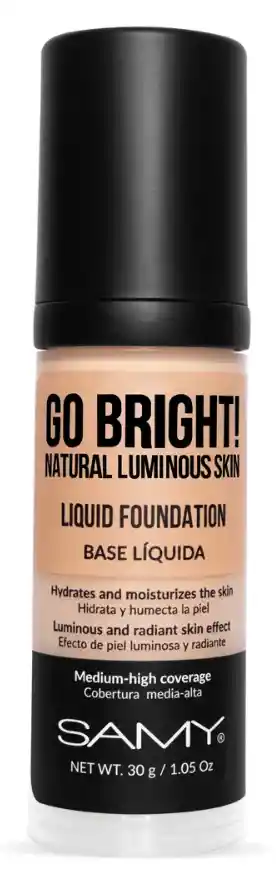 Samy Base Líquida Go Bright! 2.0 Beige