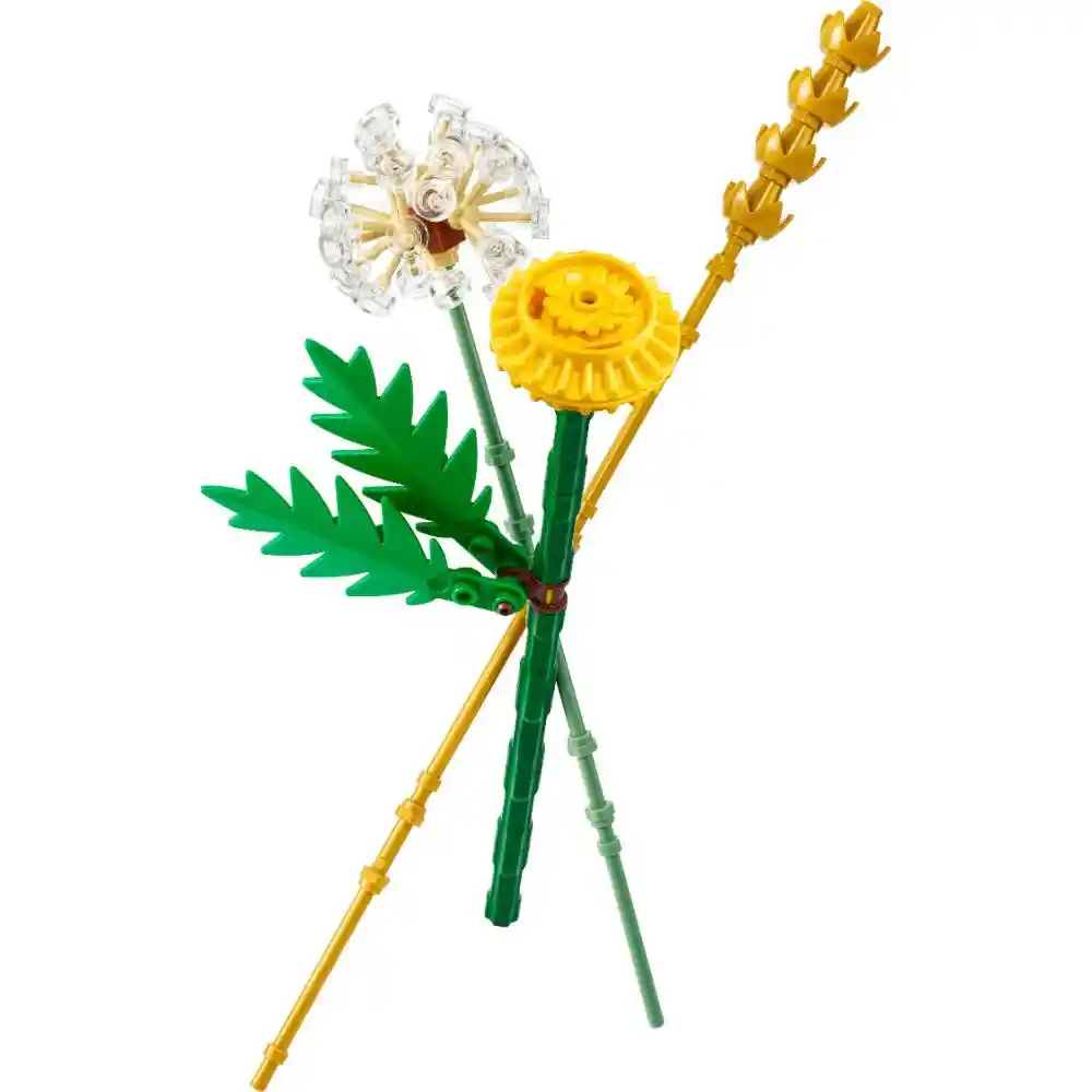 Juego Lego Flores Silvestres Amarilla 17 Piezas Para Niños