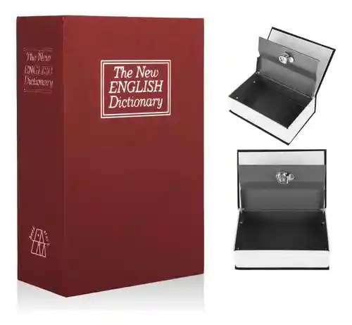 Caja Fuerte Menor Camuflado Libro Diccionario Metálica Llave