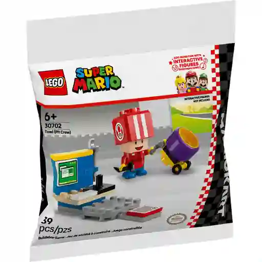 Juego Lego Super Mario Toad Mecánico 39 Piezas Para Niños
