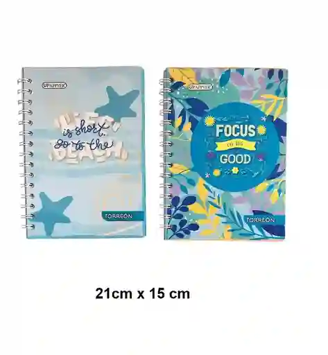 Cuaderno Argollado Pequeño 100 Hojas Cuadriculado Para Mujer Diseños Surtidos