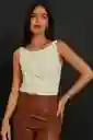 Blusa Escultural Marfil De Luna