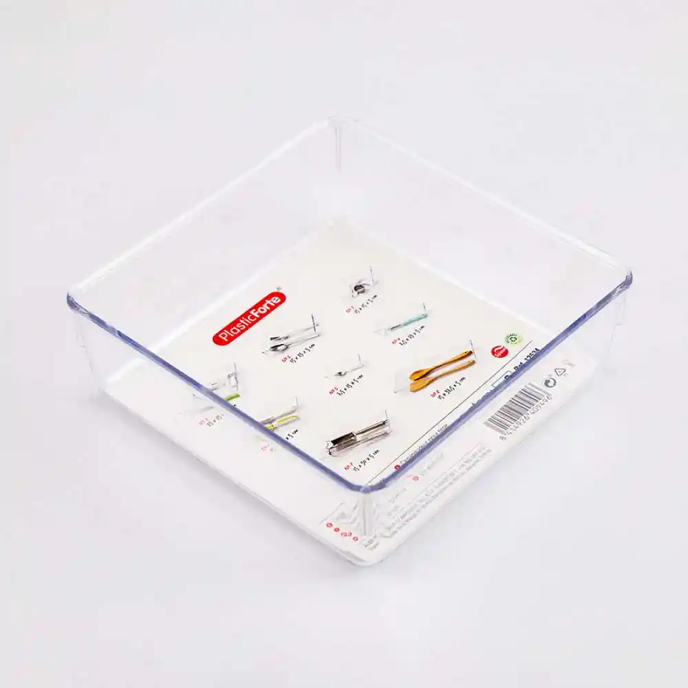 Organizador Plasticforte 15x5x15cm Translucido Plastico