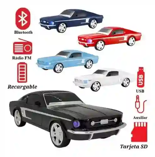 Parlante Altavoz Radio Bluetooth En Forma Ford Mustang 1967