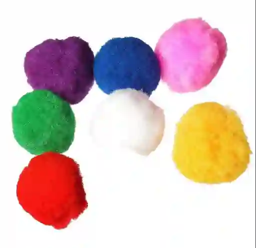 Pompones Grandes De Colores Surtidos Intensos 4.0 Paquete X20und
