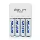 ⭐cargador Beston, Con 4 Pilas Aa De 1500mah⭐