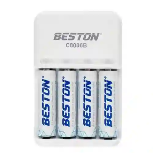 ⭐cargador Beston, Con 4 Pilas Aa De 1500mah⭐