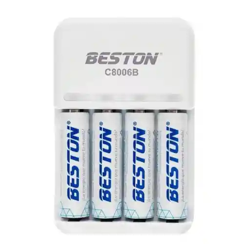 ⭐cargador Beston, Con 4 Pilas Aa De 1500mah⭐