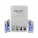 ⭐cargador Beston, Con 4 Pilas Aa De 1500mah⭐