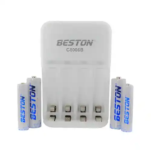 ⭐cargador Beston, Con 4 Pilas Aa De 1500mah⭐