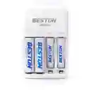⭐cargador Beston, Con 4 Pilas Aa De 1500mah⭐