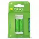 ⭐cargador Usb Gp Recyko, E211 Con 2 Pilas Aa De 2100mah⭐