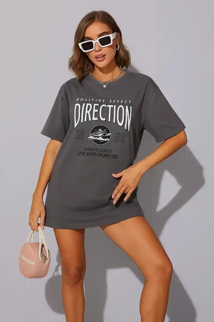 Camiseta Oversize Urban Direction Graphite