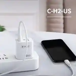Cargador Rápido Celebrat C-h2-us 18w + Cable Usb A Lightning