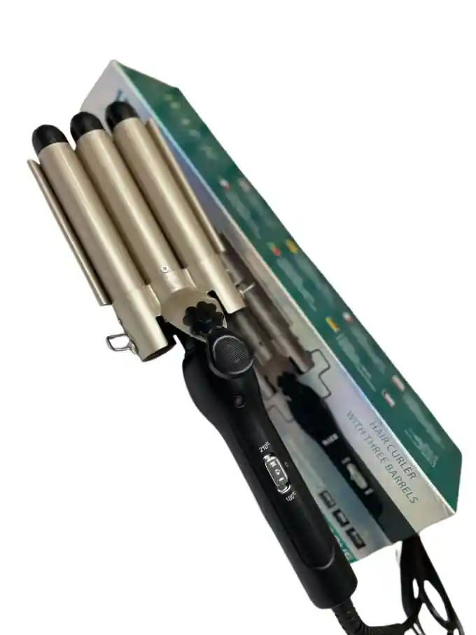 Rizadora Pinza Onduladora Para Cabello Con 3 Tubos