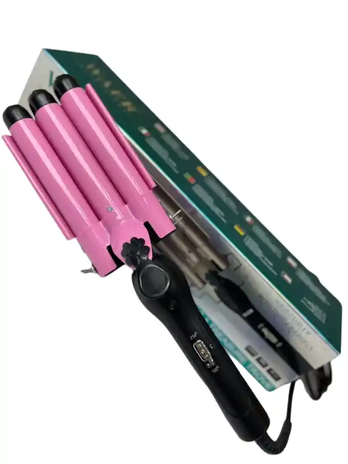 Rizadora Pinza Onduladora Para Cabello Con 3 Tubos