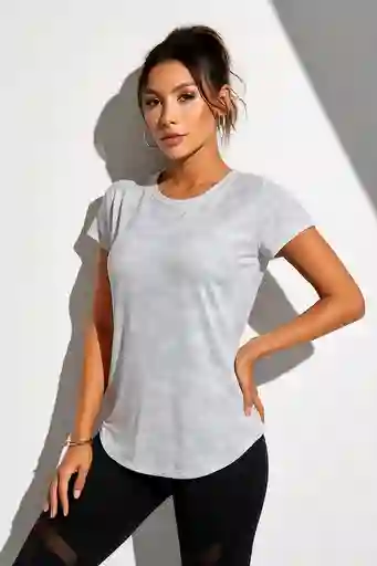 Playera Deportiva Camuflada Gris Claro
