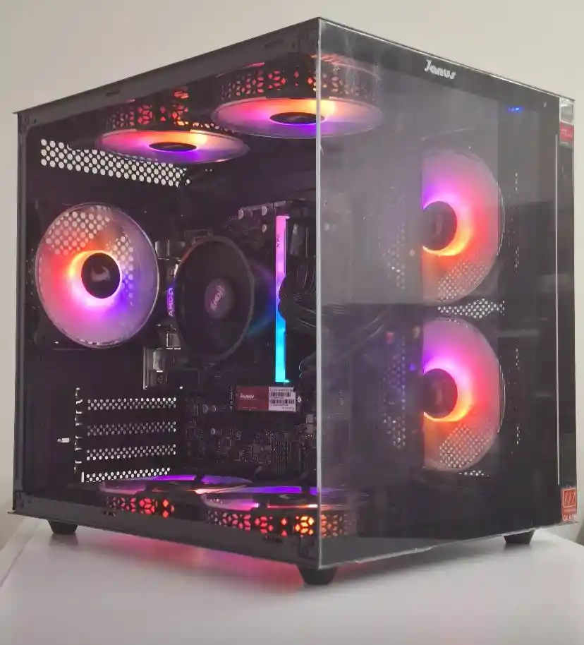 Computador De Escritorio Gamers Ryzen 5 5600g- Ram, 16gb- Disco 512- Pantalla De 24 Hdmi