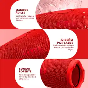 Parlante Jbl Charge 5 Réplica 1.1 – Sonido Potente, Bluetooth, Portátil Rojo