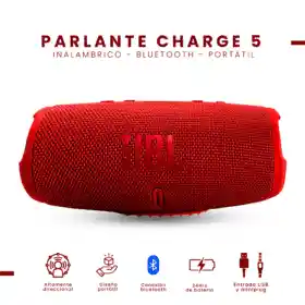 Parlante Jbl Charge 5 Réplica 1.1 – Sonido Potente, Bluetooth, Portátil Rojo