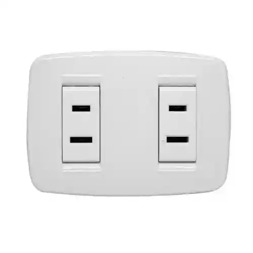 ⭐toma Doble Duke Energy, 15a, 125/250v, Blanca⭐