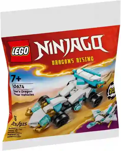 Juego Lego 2 En 1 Vehículos Dragón De Zane 33 Piezas Niños