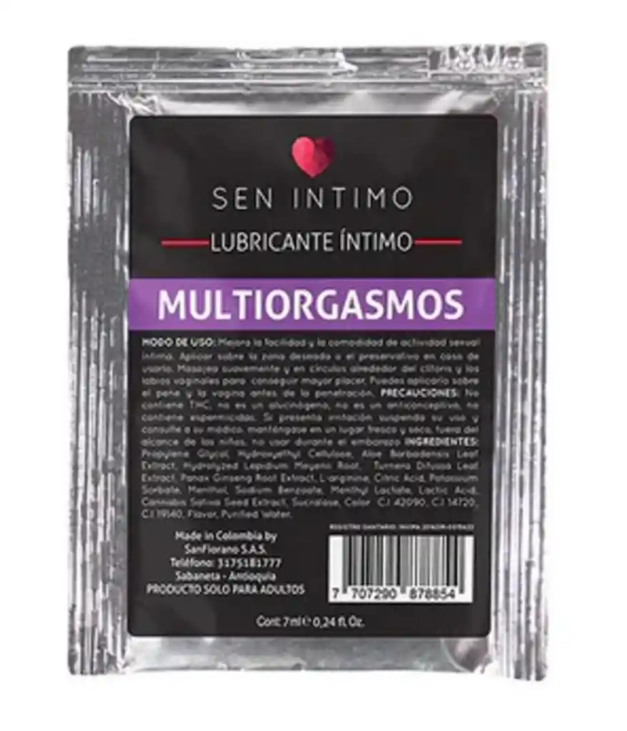 Lubricante Multiorgasmos Sen Intimo 7ml