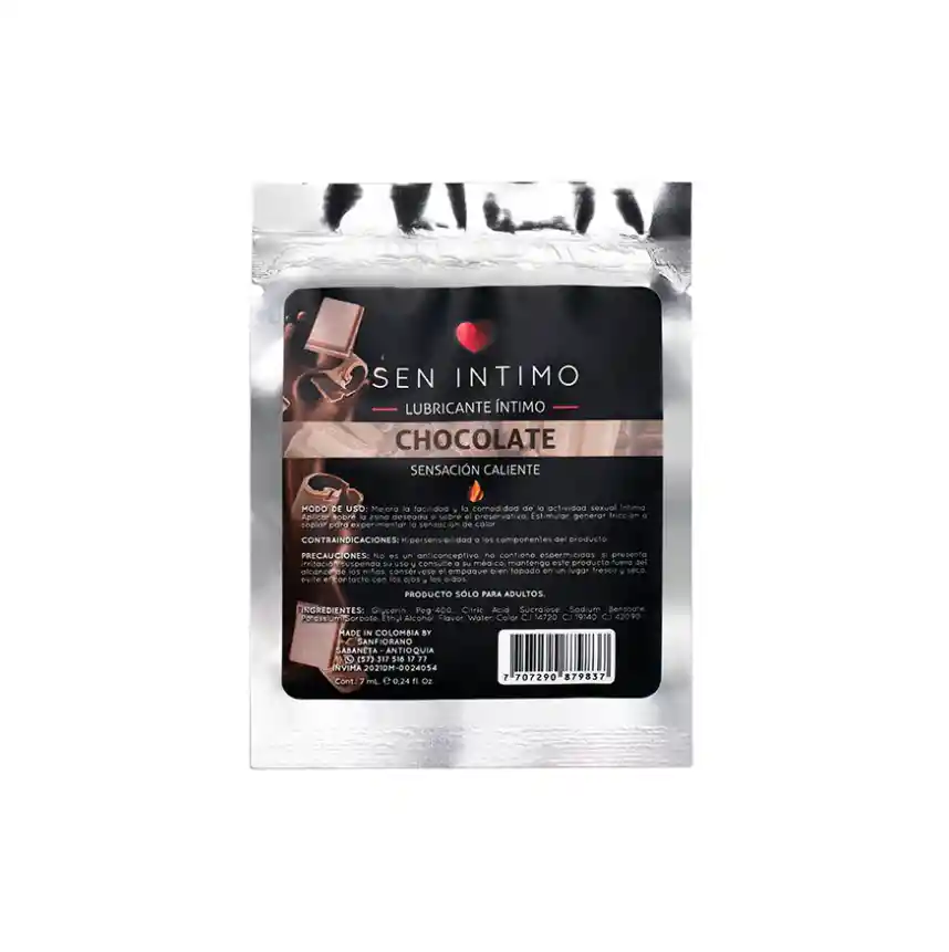 Lubricante Intimo Caliente Chocolate 7ml Sen Intimo