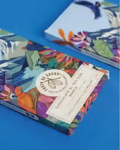 Barra De Chocolate Al 70% Con Menta