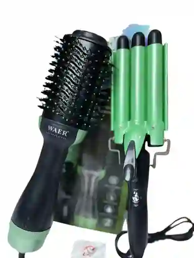 Combo Cepillo Secador + Pinza Rizadora