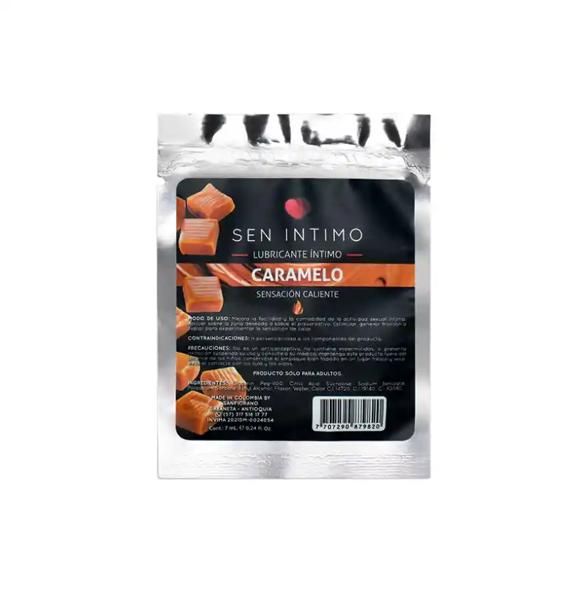 Lubricante Caliente Caramelo 7ml Sen Intimo