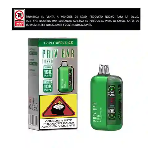 Vapeador Priv Bar 15.000 Puffs Triple Apple Ice