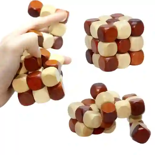 Cubo Rompecabezas Madera Tipo Rubik
