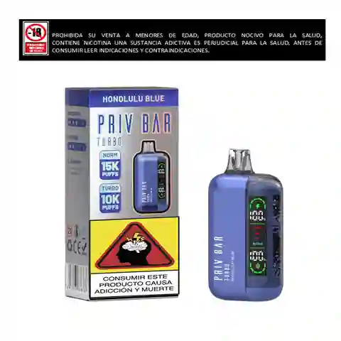 Vapeador Priv Bar 15.000 Puff Honolulu Blue