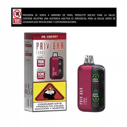 Vapeador Priv Bar 15.000 Puffs Dr. Cherry