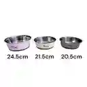 Plato/tazón De Comida Y Agua Para Mascotas En Acero Inoxidable 20.5cm Mp0927