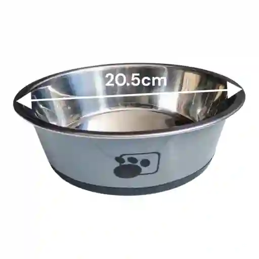 Plato/tazón De Comida Y Agua Para Mascotas En Acero Inoxidable 20.5cm Mp0927