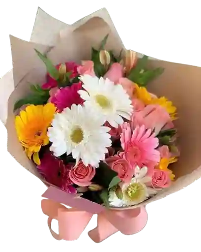 Gerberas, Rosas Astromelia En Bouquet