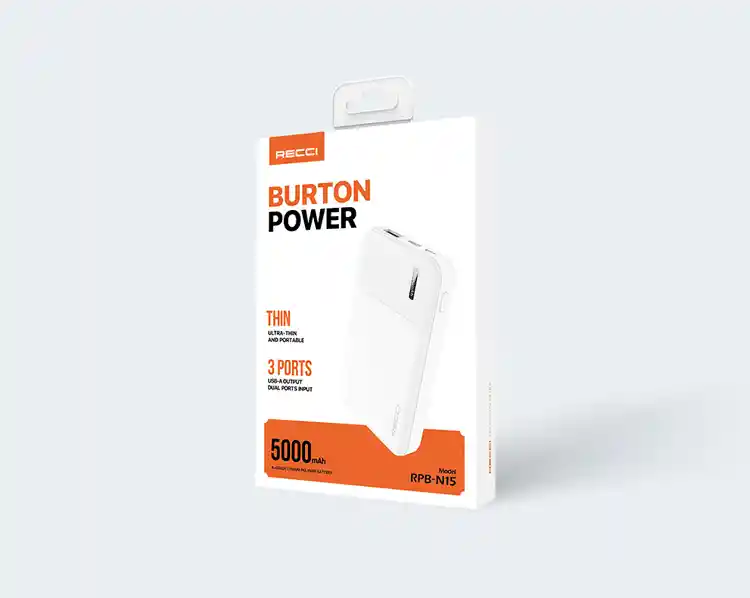 Recci Power Burton 5000 Mah – Blanco