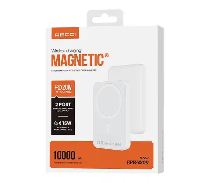 Power Bank Recci Rpb-w09 – 10.000 Mah, Carga Rápida Y Diseño Compacto