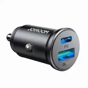 Cargador De Coche Metálico Joyroom Jr-ccn05 Mini – 30w, Doble Puerto (usb-a + Usb-c)