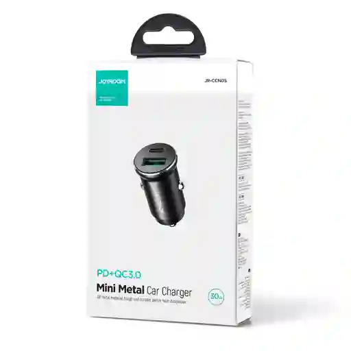 Cargador De Coche Metálico Joyroom Jr-ccn05 Mini – 30w, Doble Puerto (usb-a + Usb-c)