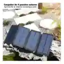 Power Bank Solar 4 Paneles Cargador De Batería Portátil 20000mah 2 Usb