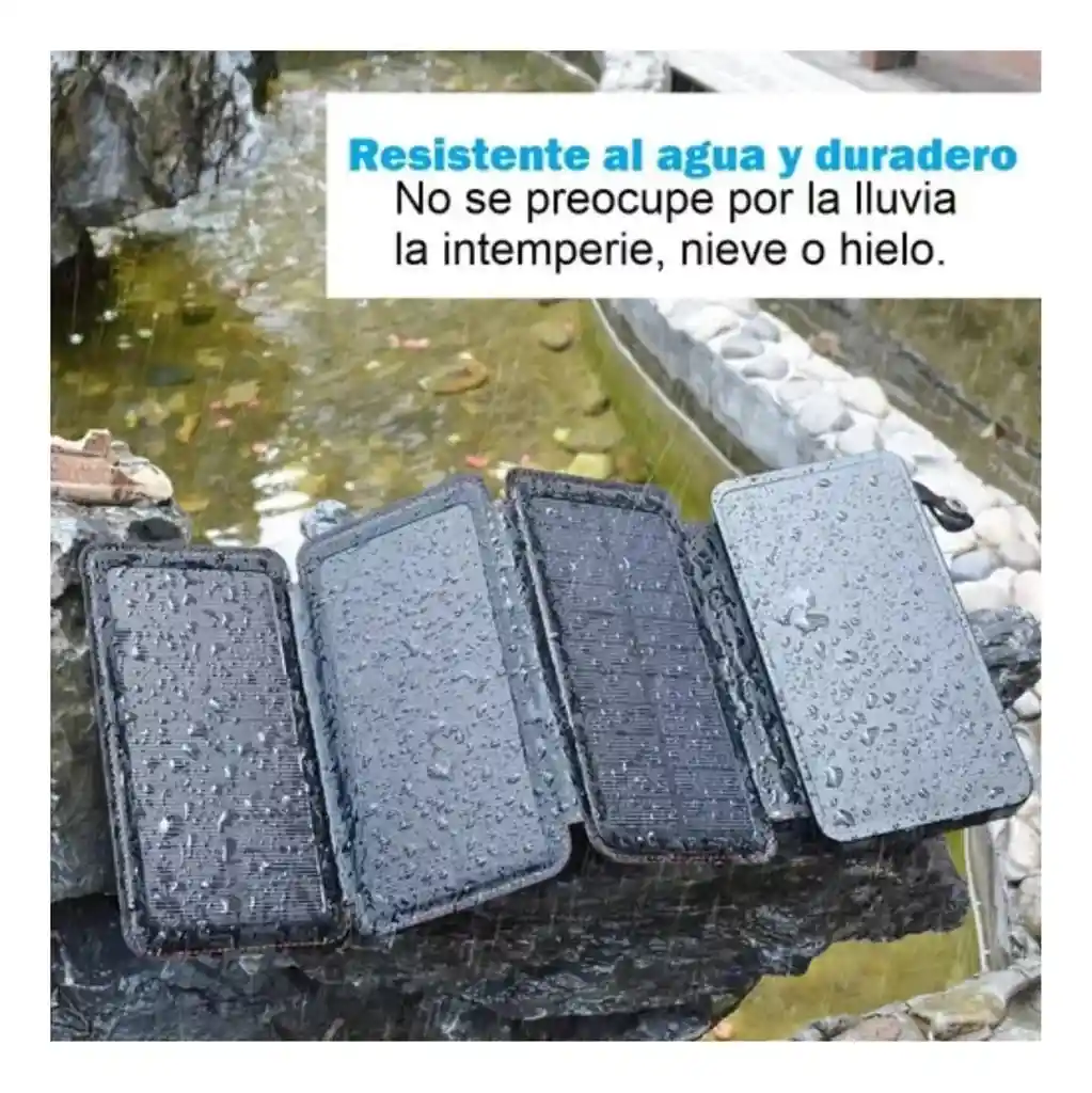 Power Bank Solar 4 Paneles Cargador De Batería Portátil 20000mah 2 Usb